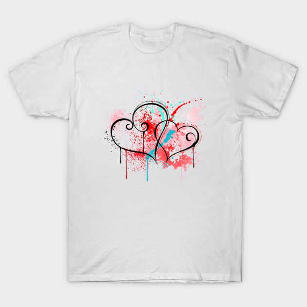 Sloppy Heart Drawing T-Shirt by Blackmoon9